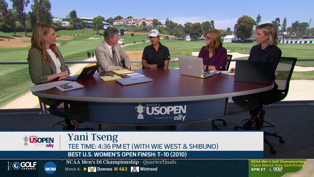 "Do they [the amateurs] know who you are?" "I don't think so." 🤣 Yani Tseng talks being back at the @USWomensOpen, going lefty putting and evolving her mindset