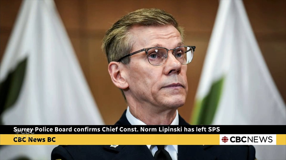 DEVELOPING: Reports out of B.C. say Surrey Police Service Chief Norm Lipinski has been removed, being told to resign or face termination. @SurreyPS was one of a handful of municipal police services that agreed to participate in the feds gun grab. CBC's @JessCheung_ has the story.