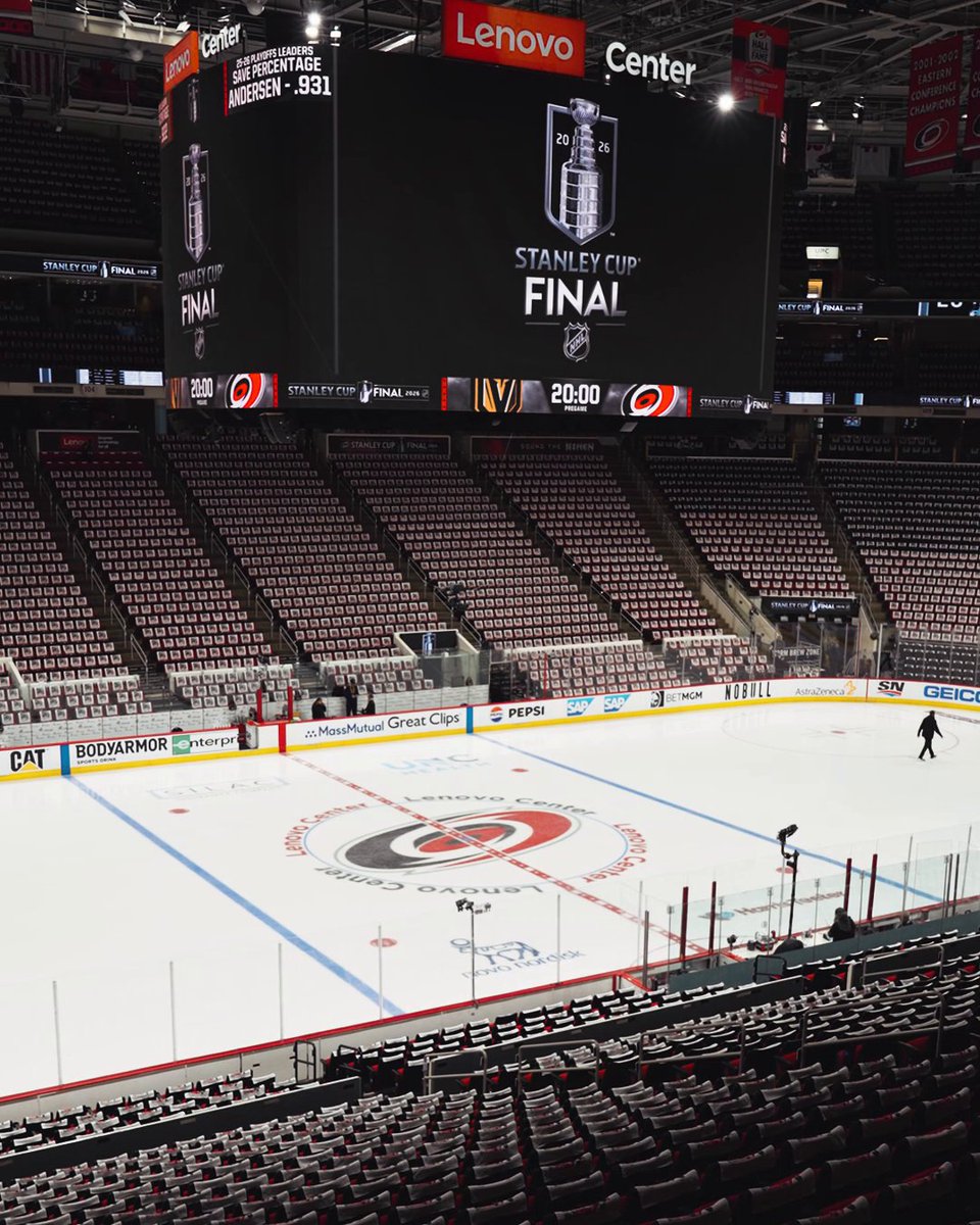 THE STAGE IS SET!!! 🤩 The #StanleyCup Final between the Vegas Golden Knights and Carolina Hurricanes begins TONIGHT at 8p ET on ABC, Sportsnet, & TVA Sports!