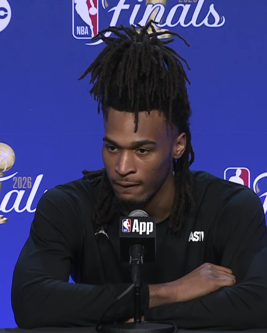 Stephon Castle on the defensive matchup with Jalen Brunson "What's worked for me is trying to be physical with him. Trying to be as disciplined as I can"