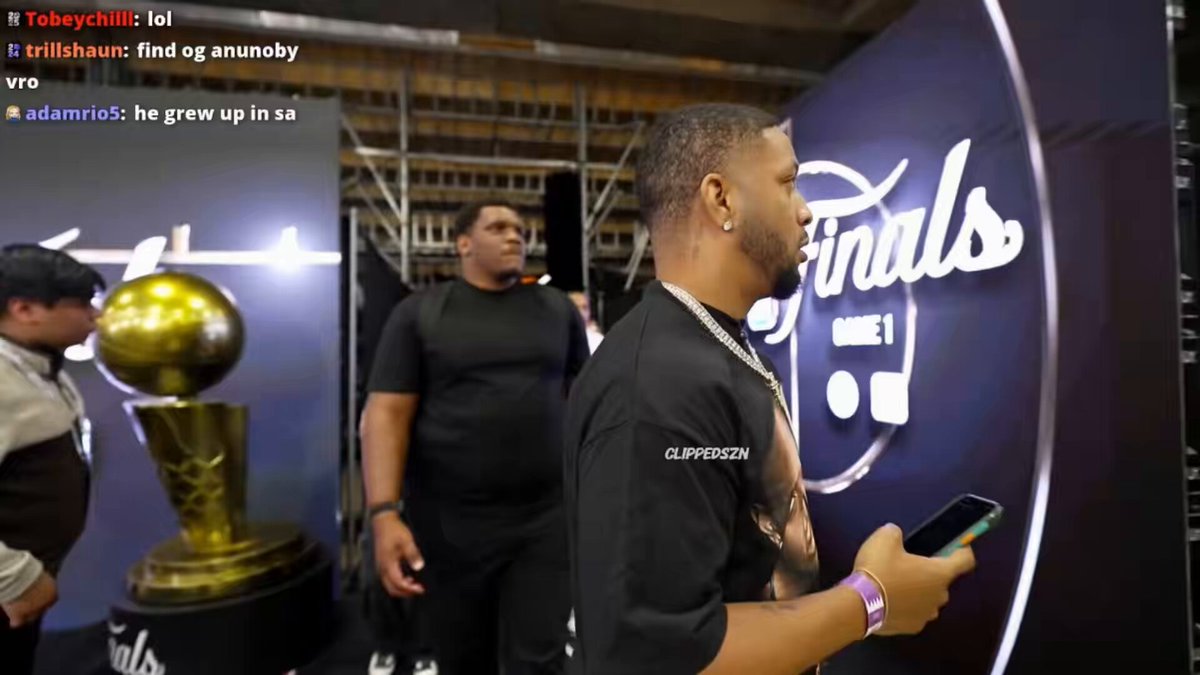 BenDaDonnn streamed at NBA Finals Media Day with Victor Wembanyama, Jalen Brunson, Karl-Anthony Towns &amp; others 👀