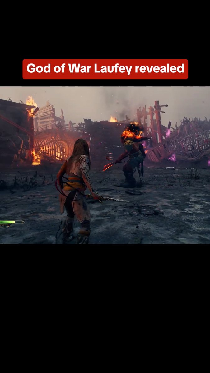 Faye in full combat mode in God of War Laufey #ignsummerofgaming #stateofplay