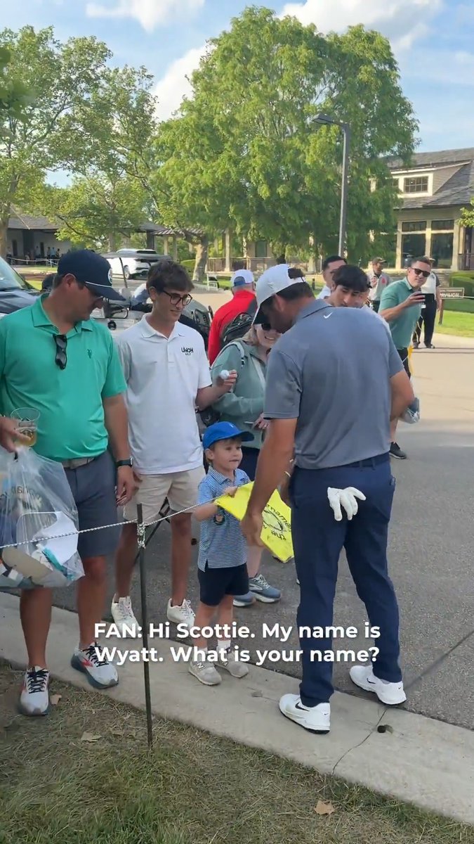Core memory unlocked 🥹 Wyatt was very excited to meet the back-to-back the Memorial champ. #TOURVault