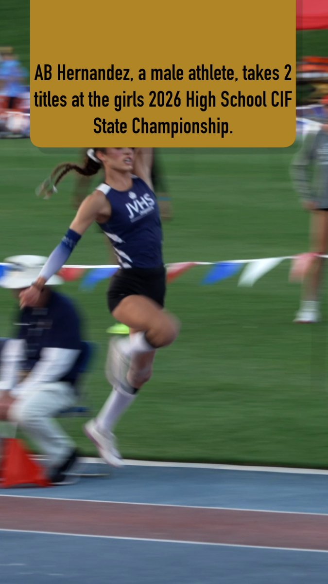 He would be in last place if he competed against males.