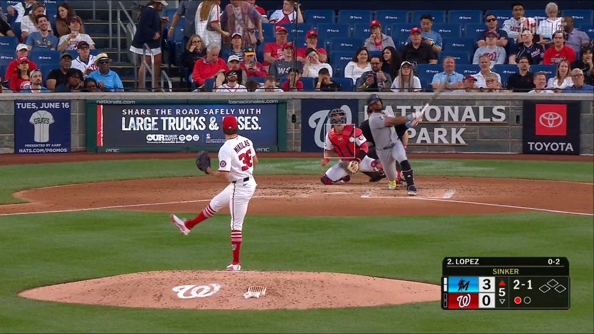The first three hits of the game for the Miami Marlins are BACK-TO-BACK-TO-BACK HOMERS!