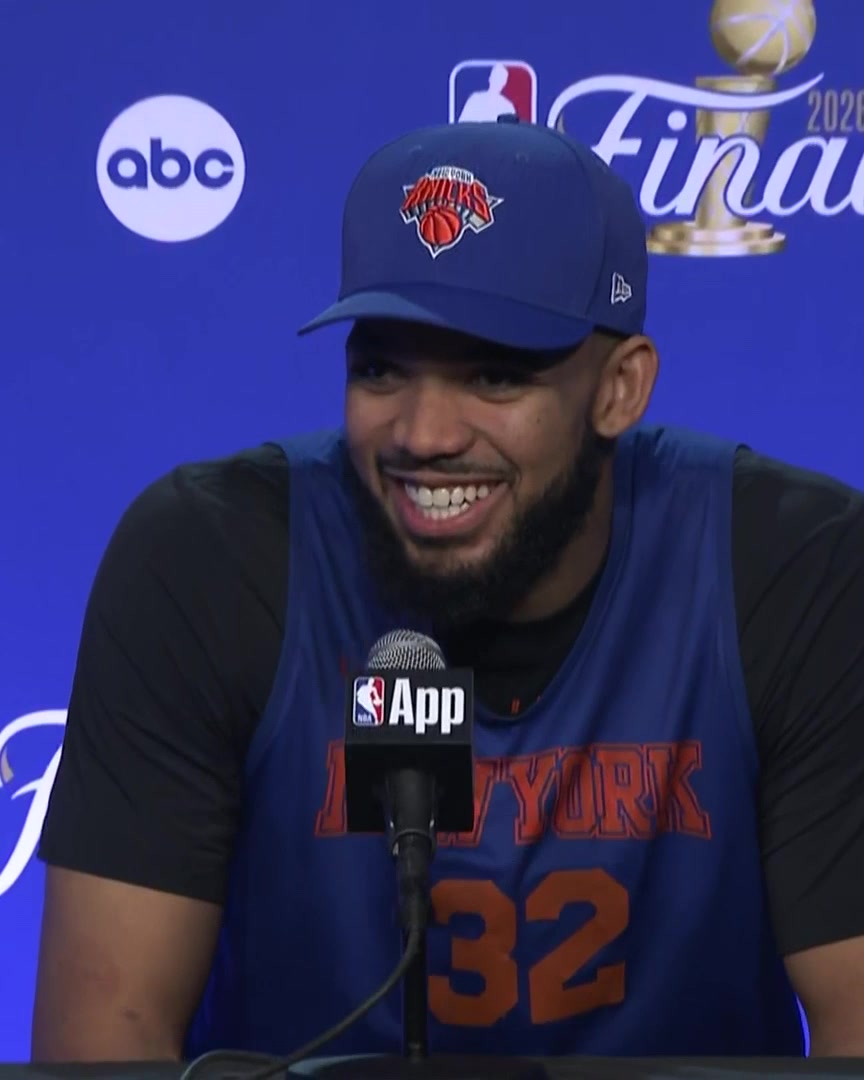Karl-Anthony Towns on the scrutiny Mikal Bridges faces: "In the moments when Kal had to show the world and Knicks fans how great he is, he's always shown up. He's shown the world why his value is so high and why we were the ones to see the value he brings to a team"