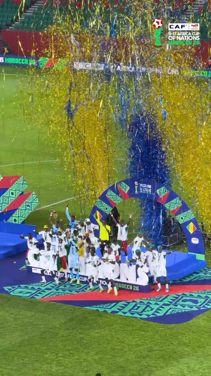 They did it, now they’re living it. 🏆🇸🇳 #TotalEnergiesAFCONU17
