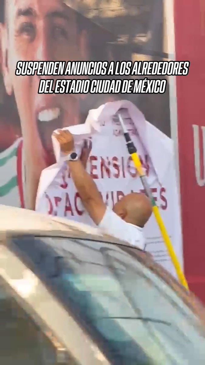 😮 A días del Mundial, suspenden anuncios a los alrededores del Estadio Ciudad de México.