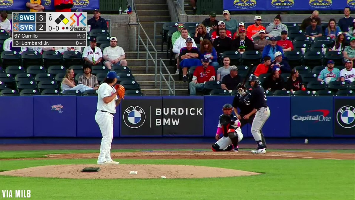 Don't run on Alvy! Francisco Alvarez catches Jonathan Ornelas stealing in his rehab game for Syracuse!