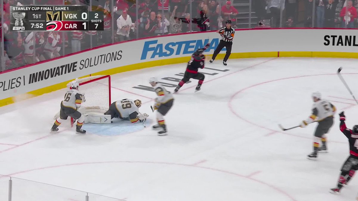 NIKOLAJ EHLERS AGAIN, THE CAROLINA HURRICANES HAVE A 2-0 LEAD, EHLERS HAS TWO GOALS 🤯