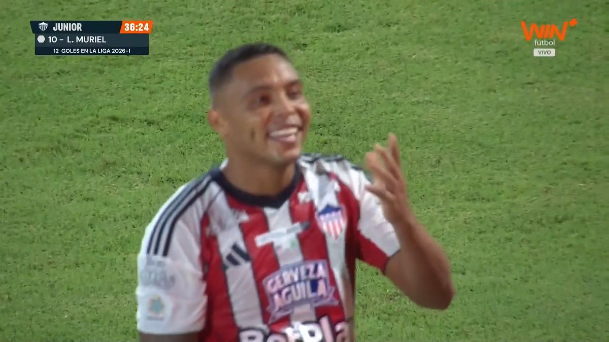 🦈⚽¡Golazo del 'Tiburón'! Luis Muriel culminó una gran acción ofensiva de Junior y amplió la ventaja sobre Atlético Nacional. 📺Vive con todo #LAFINALxWIN en nuestra señal de Win+Fútbol y