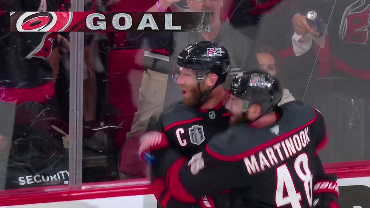 THE CAROLINA CAPTAIN!!! 🫡 #StanleyCup 🇺🇸: ABC 🇨🇦: Sportsnet &amp; TVA Sports