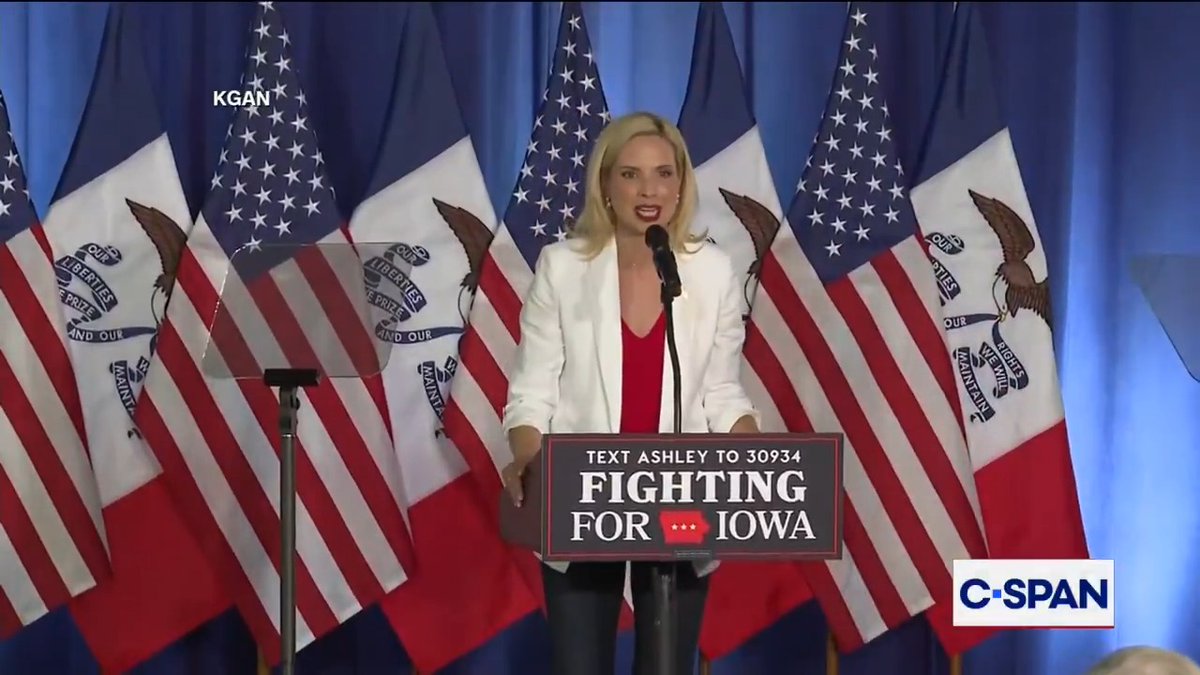 Iowa GOP U.S. Senate Candidate Ashley Hinson Victory Speech Full video here: