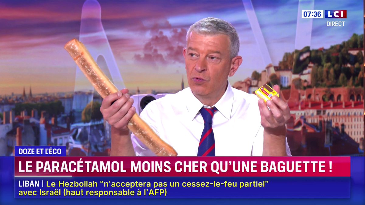 💊 Le paracétamol, moins cher que la baguette ! 🗣️ "Une boîte coûte 76 centimes... on a décidé d'encadrer les prix et d'avoir des prix très bas, donc cela crée comme dans tous les marchés : de la pénurie" ▶️ Doze et l’éco avec Nicolas DOZE - LCI