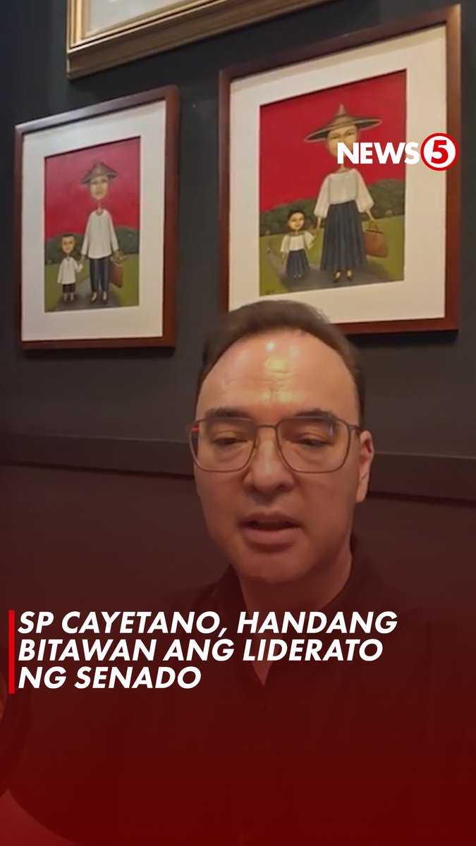 'I'D BE MORE THAN CONTENT TO GO, THE DAY GOD USES PEOPLE TO TELL ME NA MERON NA KAMING NAPILI TO LEAD US' Kusang bibitawan ni Senate Pres. Alan Peter Cayetano ang liderato ng Senado kapag nakabuo ng 13 boto ang minorya, ayon mismo sa kanya.
