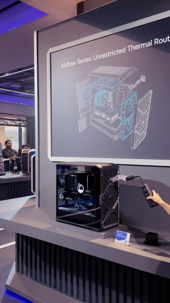 Heat has to go somewhere. 🔥 The HAF II 500 with Mighty40 fans makes sure it leaves. #ThermalAuthority #CoolerMaster #HAFII500