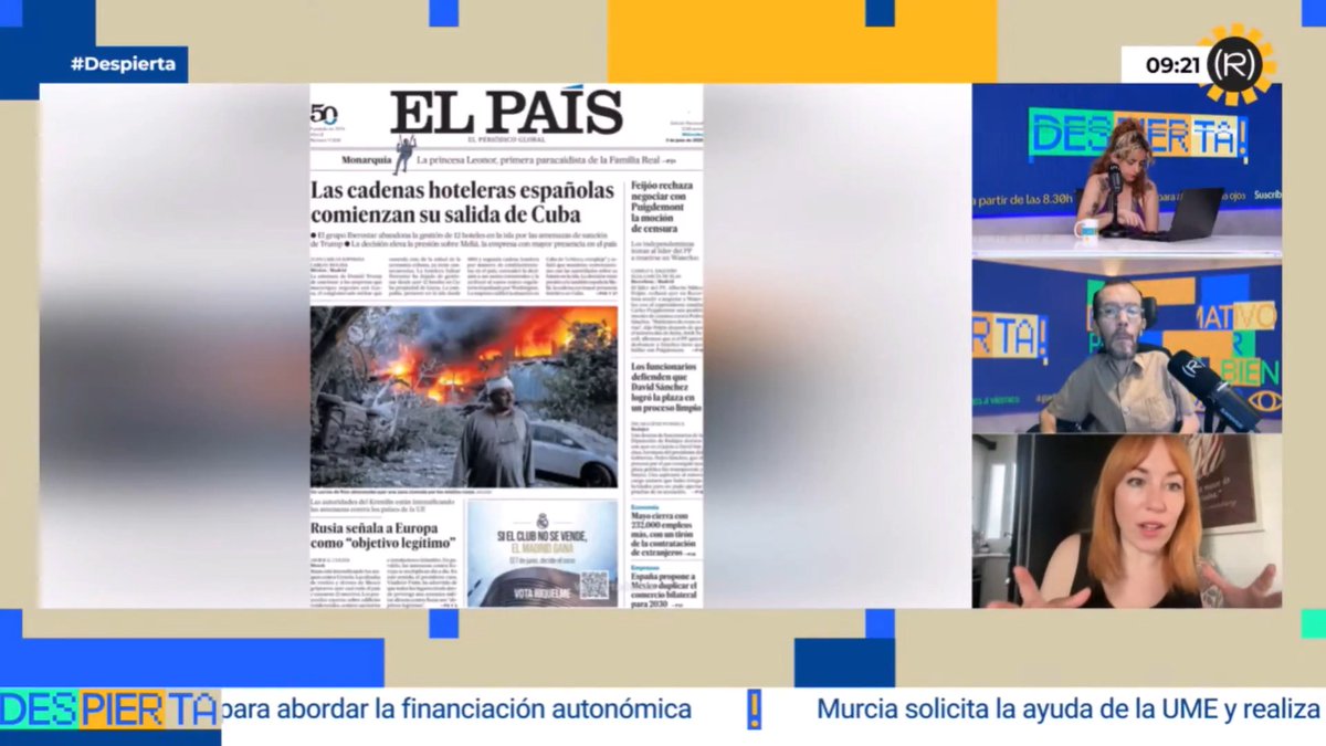 🇨🇺 "EEUU ha bloqueado un buque cargado de ayuda humanitaria de Naciones Unidas. Está bloqueando arroz, harina, semillas" Zugasti sobre el criminal asedio de Trump a Cuba 👇🏽 📺 DESPIERTA!