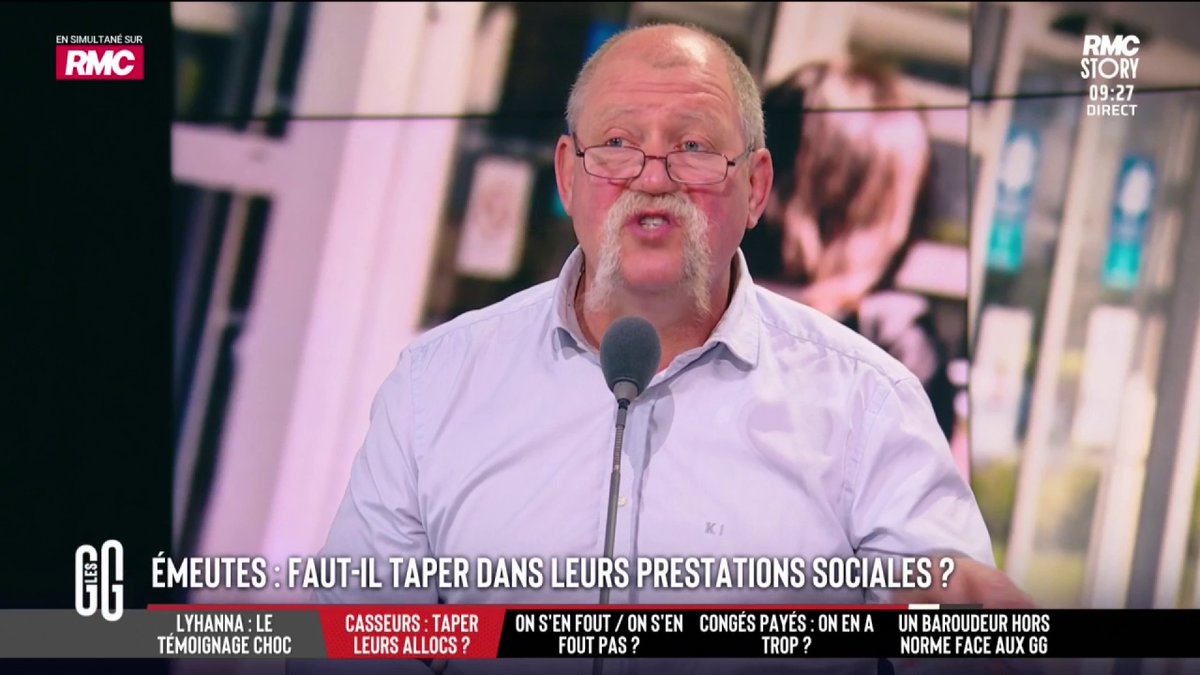 🔴 Émeutes : l'heure de taper dans les prestations sociales ? 🗣️ La réclamation de Didier Giraud : "Il faut qu'il y ait 100% de recouvrement ! Si c'est 100% des allocs, je m'en fous. Hors de question que je me lève à 4h du matin pour donner des impôts qui servent à payer ça."