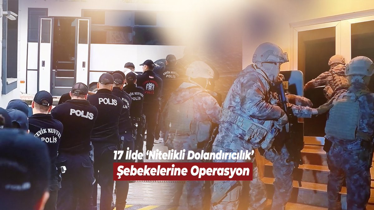 17 ilde “Nitelikli Dolandırıcılık Şebekelerine” yönelik düzenlenen operasyonlarda vatandaşlarımızı toplamda 985 Milyon 507 Bin TL dolandırdığı tespit edilen 503 şüpheli yakalandı. Şüphelilerden; -261'i TUTUKLANDI. -242'si hakkında adli kontrol hükümleri uygulandı. MASAK raporlarına istinaden, şüphelilerin banka hesaplarında 1 Milyar 135 Milyon TL işlem hacmi bulunduğu tespit edildi. Emniyet Genel Müdürlüğü Asayiş Daire Başkanlığı ile Cumhuriyet Başsavcılıkları koordinesinde, İl Emniyet Müdürlükleri Asayiş Şube Müdürlüklerince yapılan çalışmalar sonucu düzenlenen operasyonlarda yakalanan şüphelilerin; -Kendilerini kamu görevlisi olarak tanıtarak, -Güzellik merkezlerinde fahiş bedelli sözleşme imzalatarak, -İş bulma vaadiyle, -Kendilerini banka görevlisi olarak tanıtarak, -Sahte internet siteleri üzerinden araç kiralama ilanları vererek vatandaşlarımızı dolandırdıkları tespit edildi. Bu şahıslar hakkında Savcılıklarımızca soruşturma başlatıldı. Güvenlik güçlerimizle birlikte, vatandaşlarımızı dolandıran suç şebekelerine ve yasa dışı yapılanmalara karşı mücadelemizi kararlılıkla sürdürüyoruz. Kahraman Polislerimizi, Asayiş Başkanlığımızı, MASAK'ımızı, Cumhuriyet Başsavcılıklarımızı ve emeği geçenleri tebrik ediyoruz.
