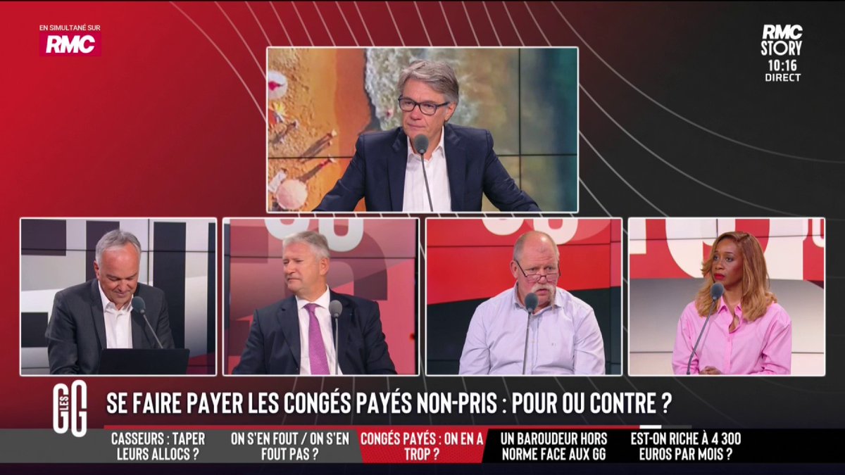 🔴 Une loi pour se faire payer les congés payés non pris ? 📞 Jérôme au 3216 : "C’est une excellente idée ! Moi, les congés payés, j’en prends une semaine par an. Ceux qui préfèrent bosser que rester chez eux, c’est tellement pratique et utile." #GGRMC