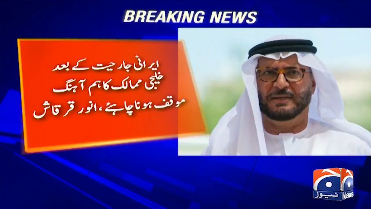 ایرانی جارحیت کے بعد خلیجی ممالک کا ہم آہنگ موقف ہونا چاہئے ، انور قرقاش