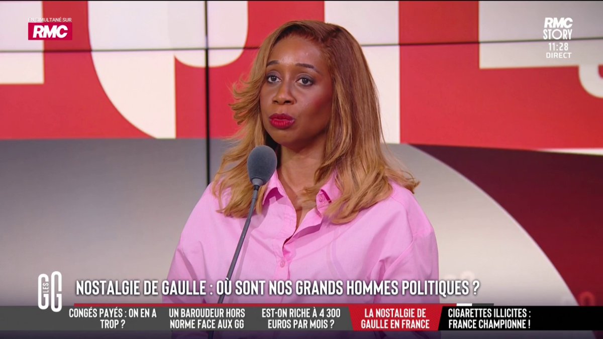 🔴 La nostalgie de Gaulle en France 🗣️ Joëlle Dago-Serry est contre le film qui va sortir au cinéma : "Plus un euro ne doit aller au passé. Les de Gaulle, Jean Moulin, Napoléon... Tout ça, c’est terminé ! On a besoin d’argent pour l’avenir." #GGRMC
