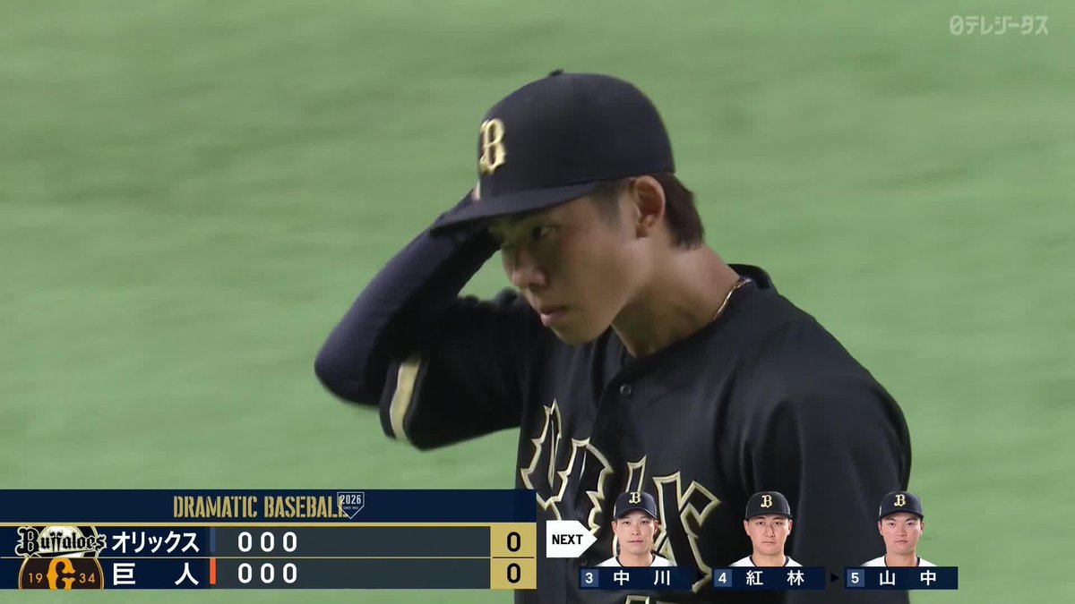 キレがすごい 曽谷龍平のスライダーに思わずのけ反る 当たりそうなところからストライクゾーンへ ⚾️巨人×オリックス #Bs2026 #だったらDAZN