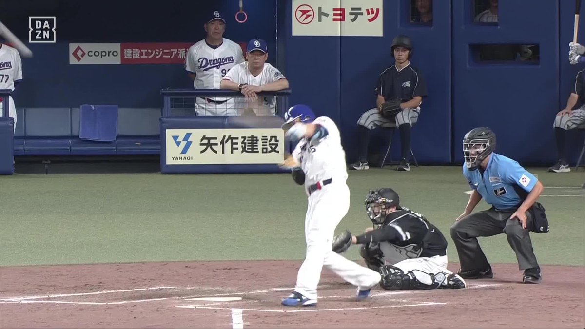 4番に待望の一発 細川成也が7号2ランホームラン ドラゴンズがこの回一挙4点先制 ⚾️中日×ソフトバンク #dragons #だったらDAZN