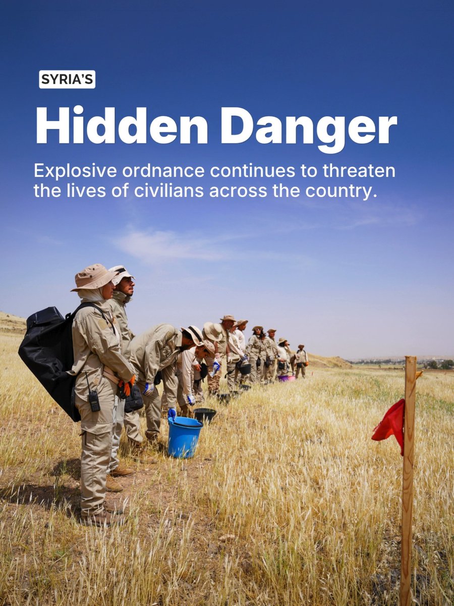 Across Syria, families continue to live with the deadly legacy of conflict. Explosive ordnance is threatening people travelling on roads, tending farmland and trying to rebuild their lives. The UN and Humanitarian organizations are working to help communities recover safely.