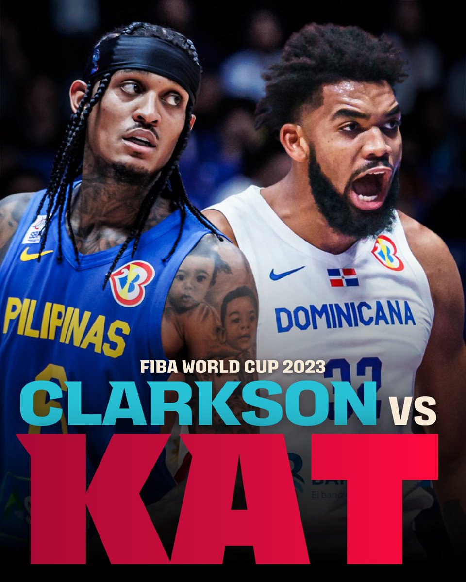 They got history ⚔️ Before teaming up at the Big Apple, KAT and Jordan Clarkson went bucket for bucket at the #FIBAWC 2023 🍿 🇵🇭 Clarkson: 28 PTS | 7 REB | 7 AST 🇩🇴 KAT: 26 PTS | 10 REB