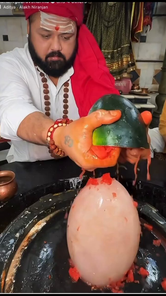 Though I am non-religious but I am pretty sure not even Shiv Puran would have mentioned such “Abhishek” of Shiv-ling. What in the seven hells is this? Why wasting so much food?