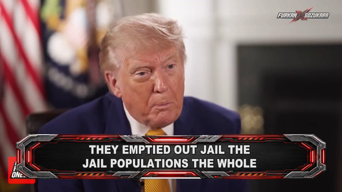 🚨 WTF?! Donald Trump bizarrely rambles about millions of murderers pouring out of foreign mental institutions. He then completely loses his train of thought, awkwardly trying to spell the word dumb to insult Democrats. The US President is in severe cognitive decline.