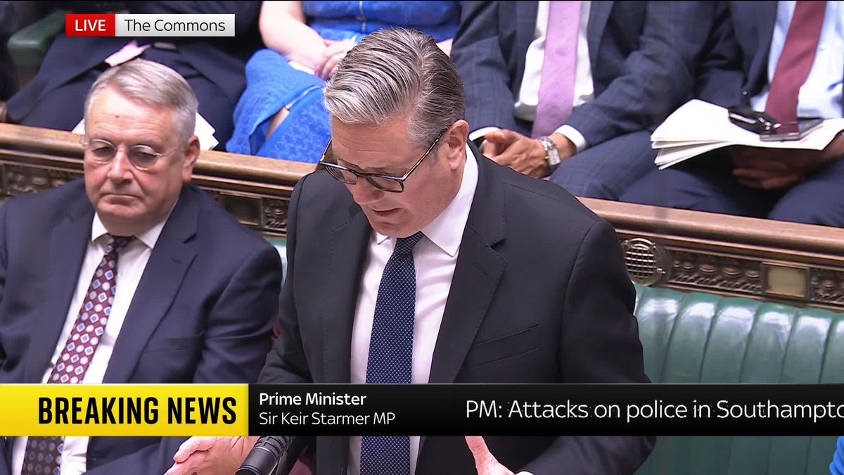 Sir Keir Starmer has accused Nigel Farage of 'exploiting tragedy to create grievance and division' as the Reform UK leader says the UK has 'two-tier policing'. Watch the full exchange ⬇️