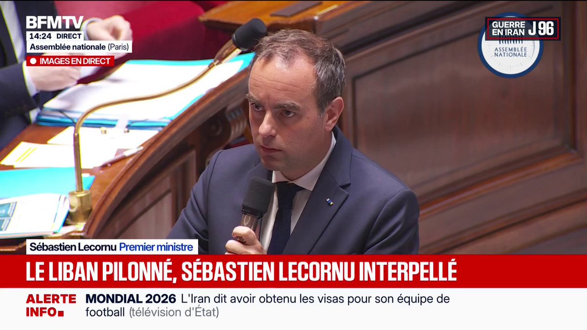 Guerre au Liban: "Israël doit mettre fin à cette guerre et à l'occupation", répond Sébastien Lecornu