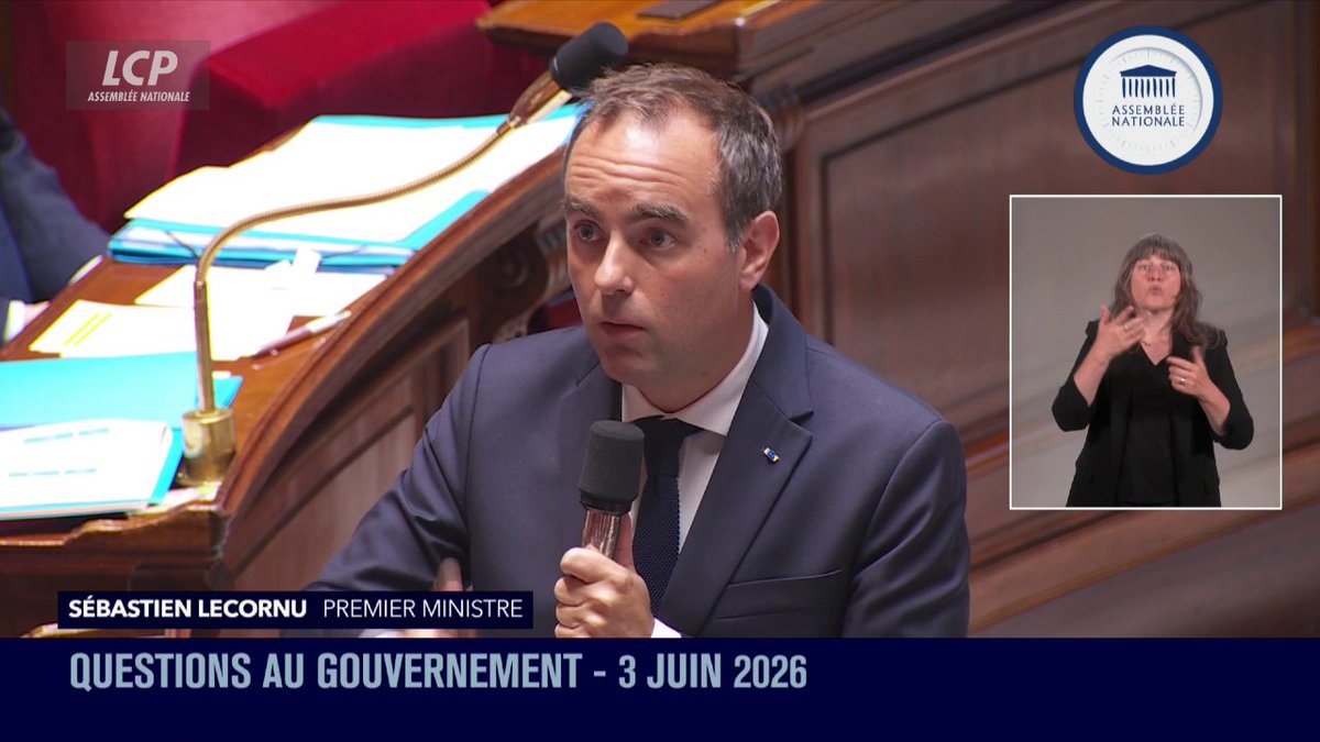 "Il n'y a pas de solutions sans l'affirmation d'un Etat libanais", déclare Sébastien Lecornu, qui ajoute que cette affirmation "passe évidemment par le désarmement du Hezbollah". #QAG #DirectAN