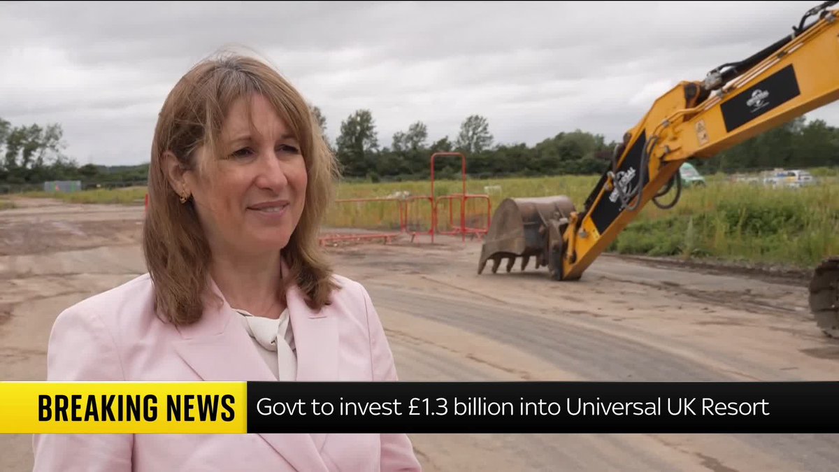 BREAKING: Europe's first Universal theme park is being built in the UK with £1.3bn in taxpayer support, it has been announced Chancellor Rachel Reeves says that 'the £1.3bn is for infrastructure. It is for the roads and a new railway station.'