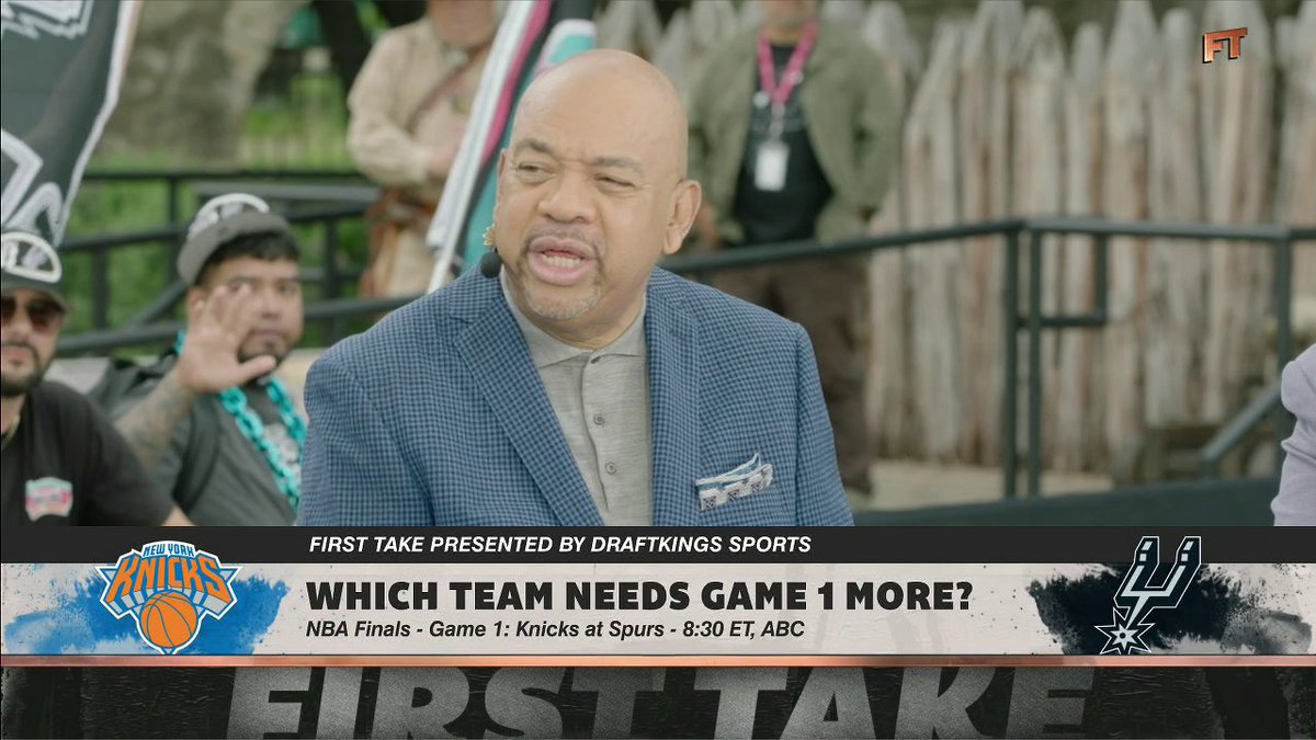 "If you're San Antonio... I expect there to be nerves tonight. This is different." —Michael Wilbon on the Spurs ahead of Game 1 vs. the Knicks 🏀