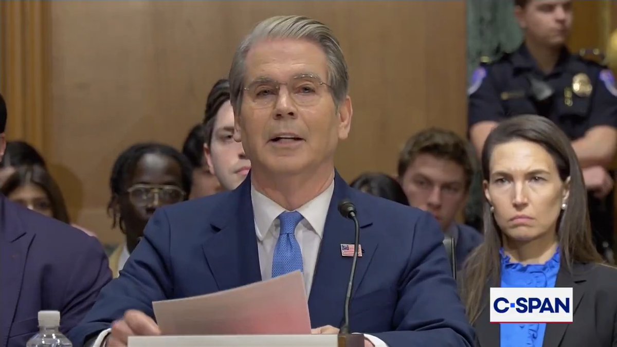 .Treasury Secretary Scott Bessent: "Sen. Wyden has mendaciously slandered the treasury building — to cover up his son having an investment with Jeffrey Epstein." Sen. Ron Wyden: "Let's be clear here, nobody is interested in the rambling of a capo in the most corrupt regime in American history."