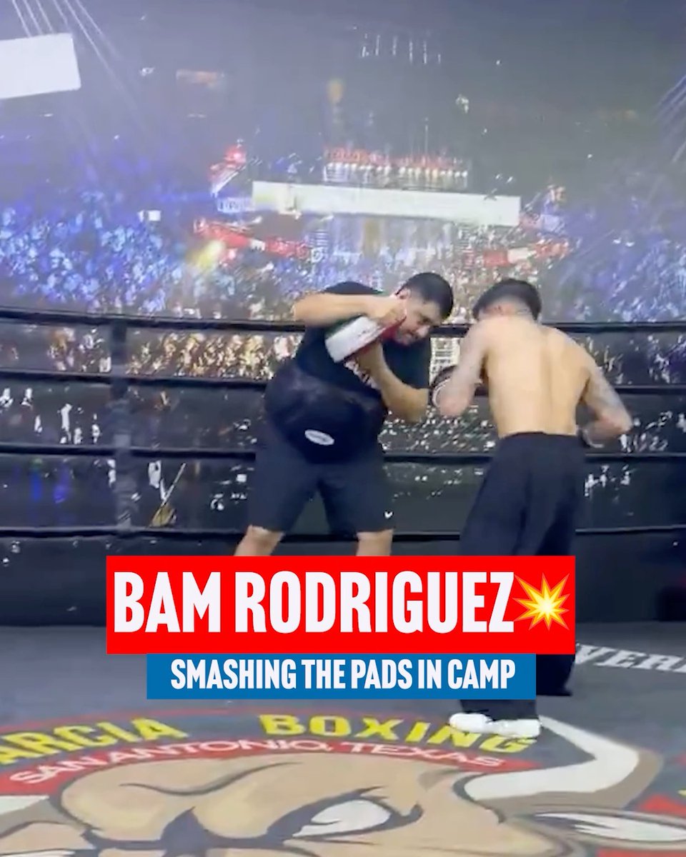 Jesse 'Bam' Rodriguez showing off his power on the pads as he prepares to challenge Antonio Vargas with the aim of becoming a three-weight champion next week, live on DAZN 💥