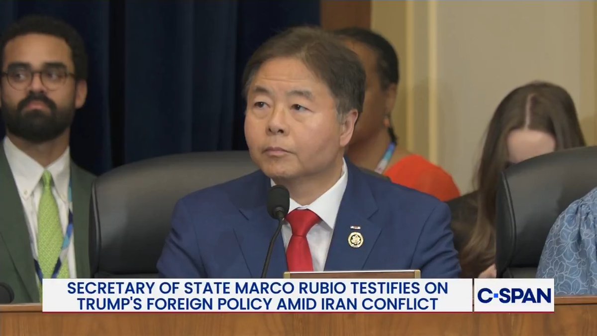 .Rep. Ted Lieu grills Secretary Rubio, displaying videos and images of President Trump appearing to fall asleep as he accuses Rubio of lying to Congress about the incident.