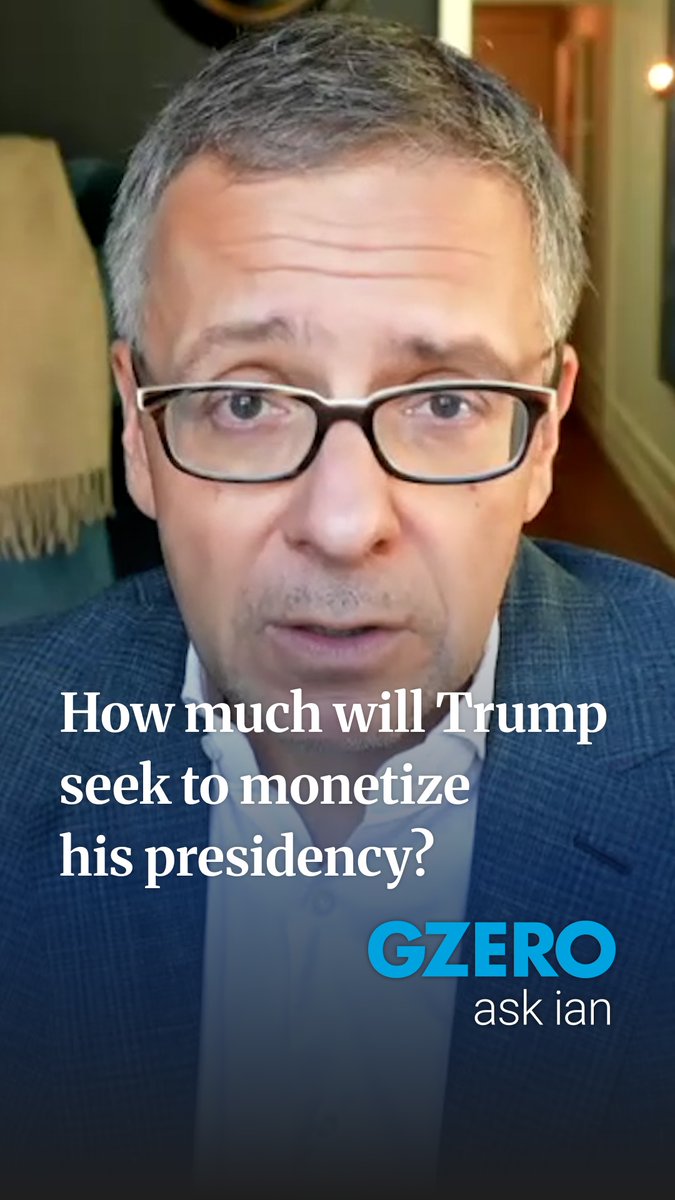 as trump becomes more constrained on policy, don't be surprised if he spends more time making money. GZERO Media