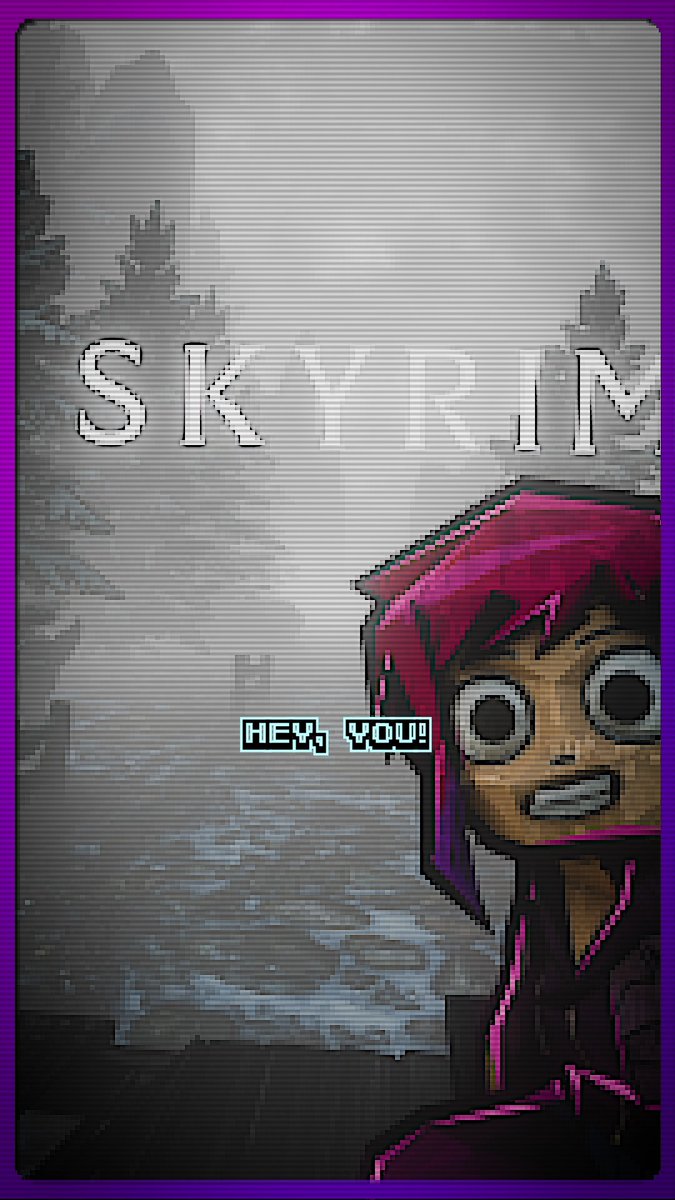 Hey! You wanna come with me? Don't be afraid and open the door! Play one of the best RPGs here: #skyrim #scottpilgrim #gamingislife #gamingmeme