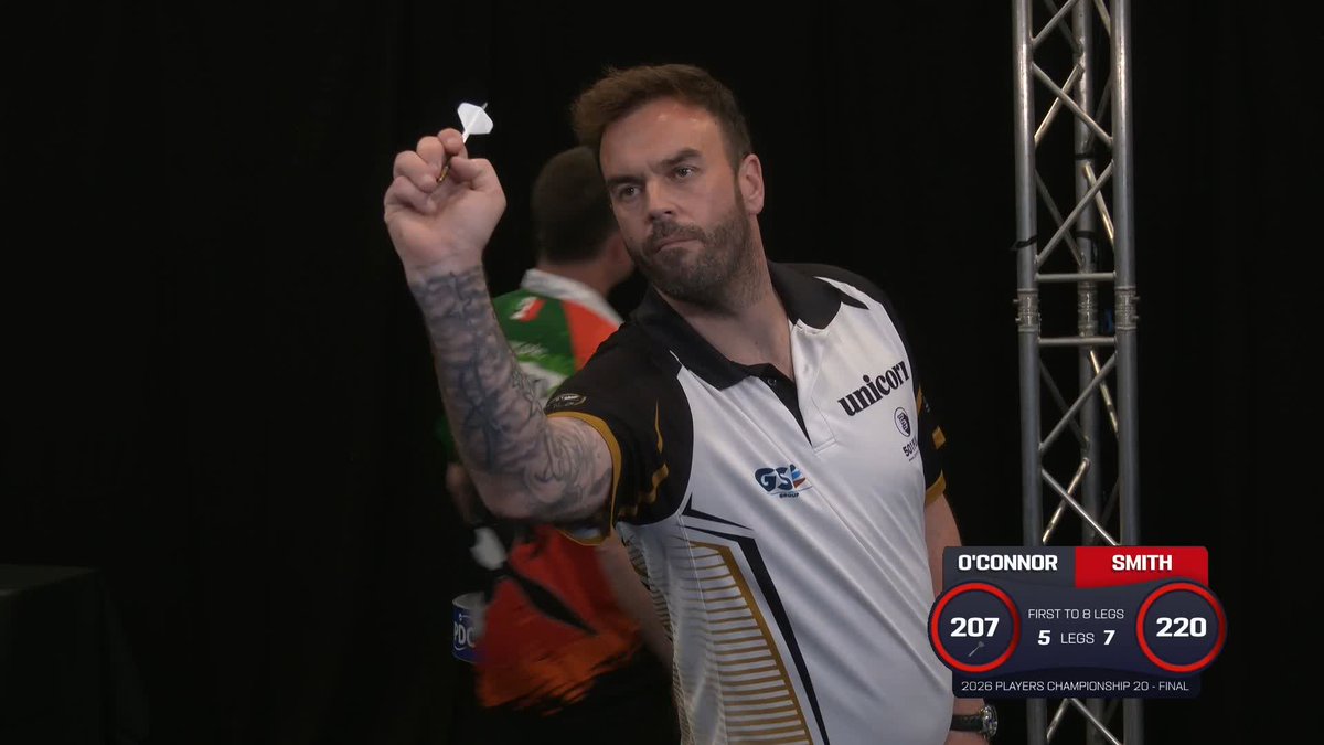 ROSS SMITH WINS PLAYERS CHAMPIONSHIP 20 🏆 A tenth PDC title for Ross Smith and a third for the year as he beats William O'Connor to secure the PC20 title! 107 average and over 70% on the doubles 🔥