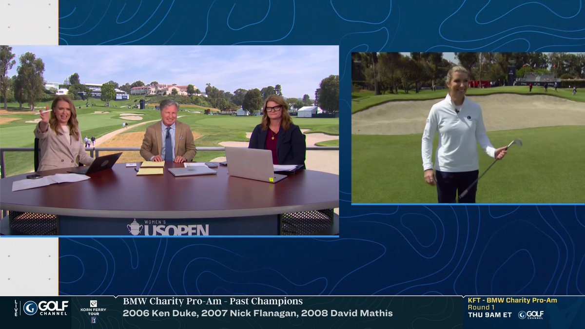 The par 4 10th hole at Riviera, one of the greatest risk-reward holes in the game ⛳️👀 @MelReidGolf takes us onto the green complex to illustrate how @USWomensOpen players will decide to lay up or go for it
