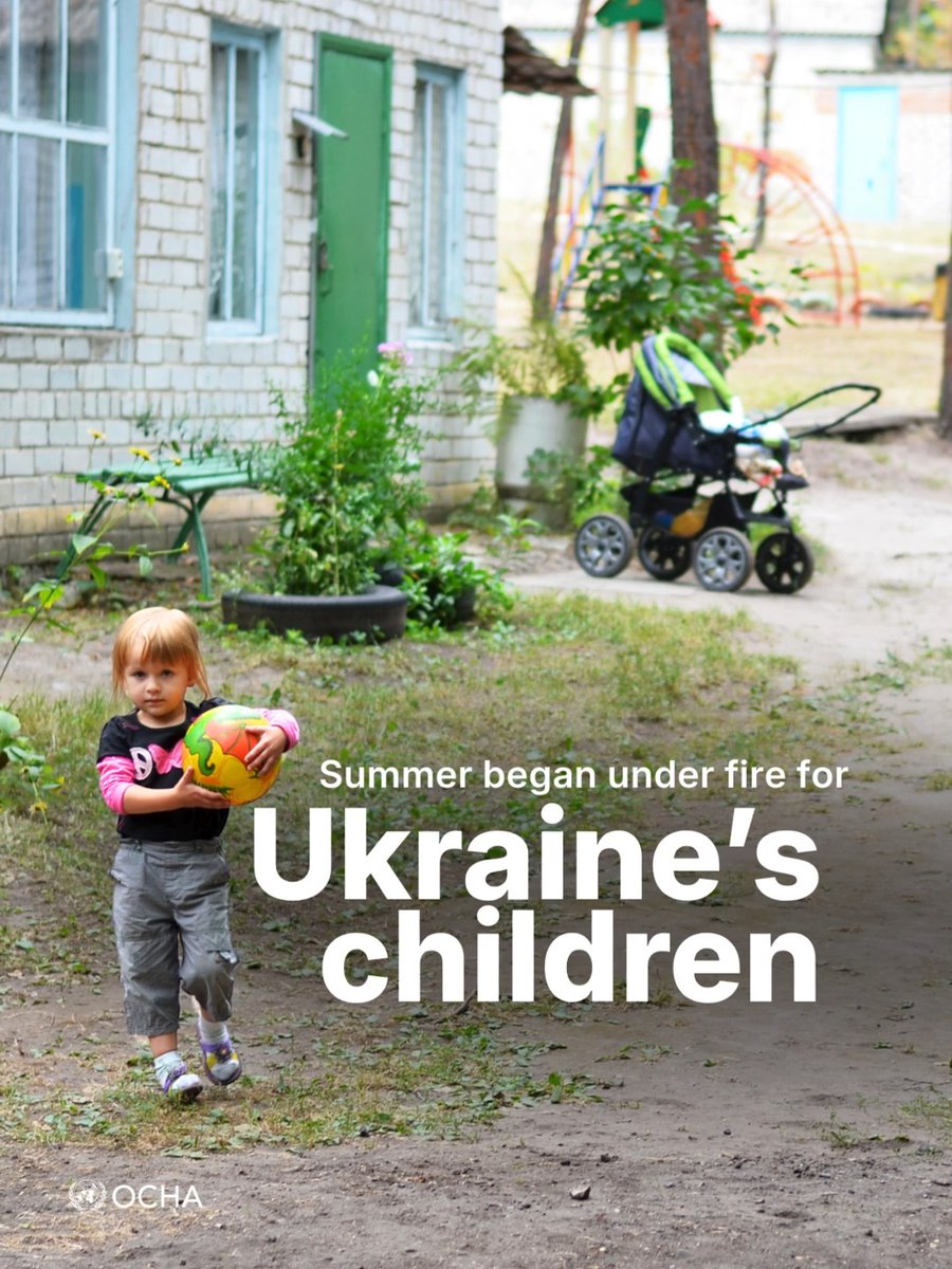 Instead of waking up to the start of school summer break, children in Ukraine woke up to airstrikes this week. Homes, schools and hospitals were hit across Kyiv, Dnipro and Kharkiv. Several children were among those killed and injured. Children must be protected. #NotATarget