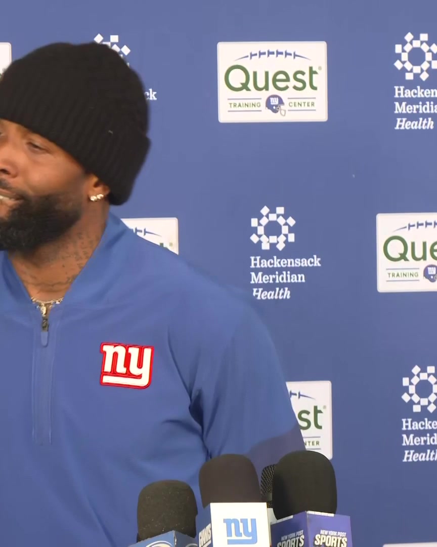 Odell Beckham Jr. is asked if he has any regrets from his first stint with the Giants: "I never wanted to leave here, I just wanted us to have a better team. I just wanted to be great. I care about it that much...if I regret anything, it would be not winning here."
