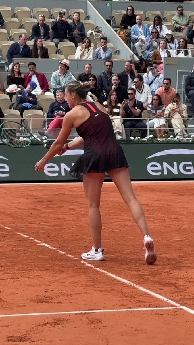 Aryna Sabalenka wasn't happy with her box during her quarter-final loss at Roland Garros...