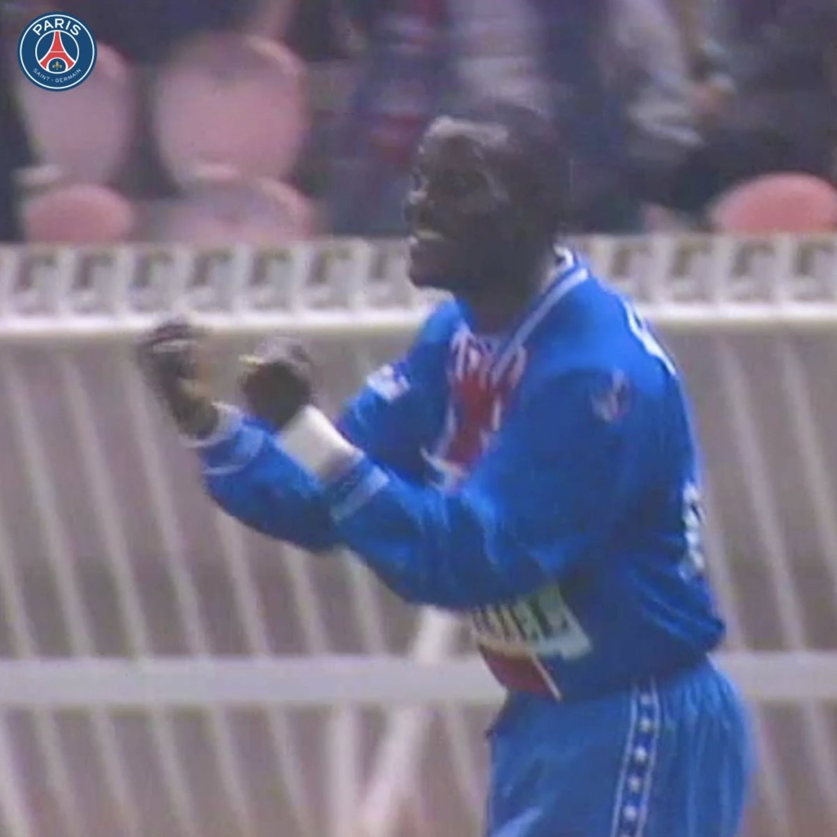 George Weah with a brilliant header in 1994.