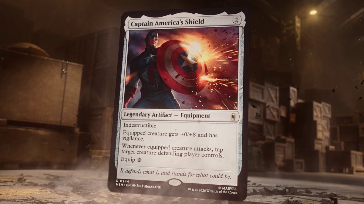 Nothing’s tougher than Cap’s shield, and there are plenty of Magic creatures that benefit from a little toughness boost. #MTGxMarvel VO by: Marie Westrook Jack Dennis