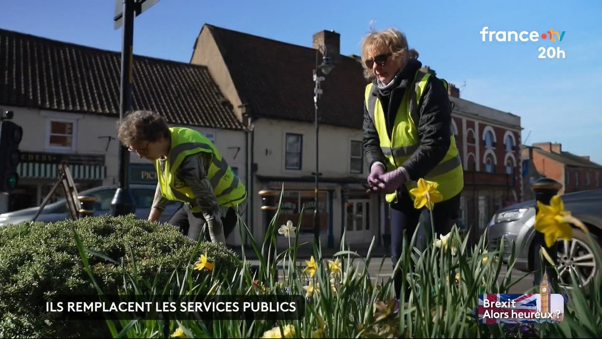 🇬🇧🧹 Royaume-Uni : à cause de la faillite de nombreux services publics depuis le Brexit, les habitants doivent prendre le relais. Ils nettoient les rues, entretiennent les espaces verts, refont les peintures… #JT20h
